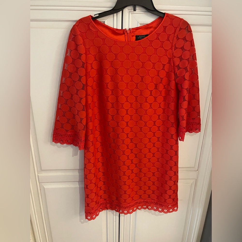 Tahari Vibrant Lace Dress